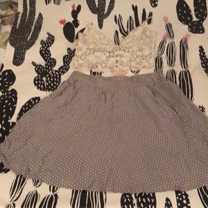 Poka-dot skater skirt.